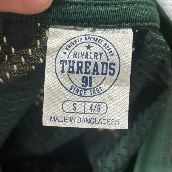 Hawaii Rainbow Warriors Women’s Small Green Black Mesh Jersey Shirt V Neck - Picture 3 of 3